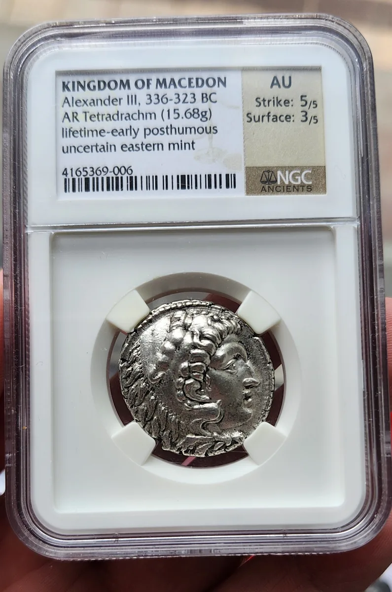 EAST CELTS Galatian Alexander III Tetradrachm NGC AU 5/5 3/5 • Flesche 783 Rare