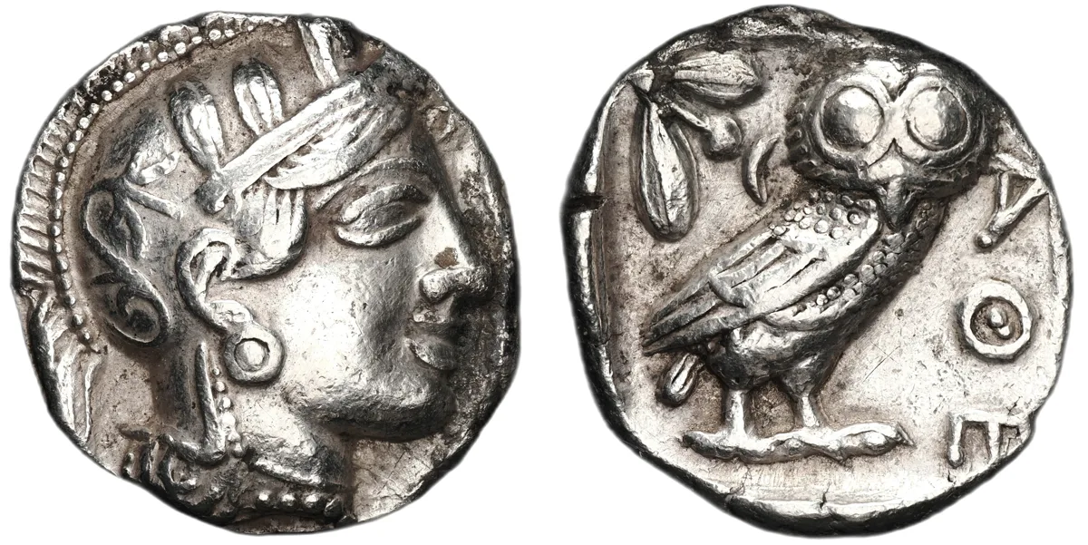 Attica, Athens, AR Tetradrachm, ca. 454-404 BC.