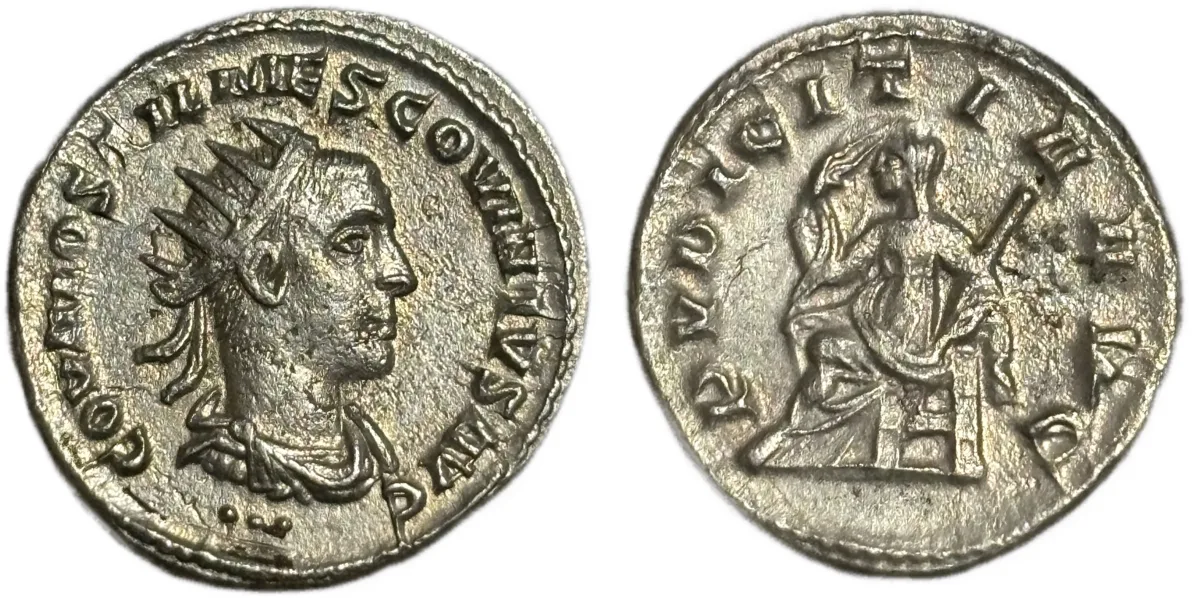 Hostilian as Augustus Antoninianus - Antioch RARE
