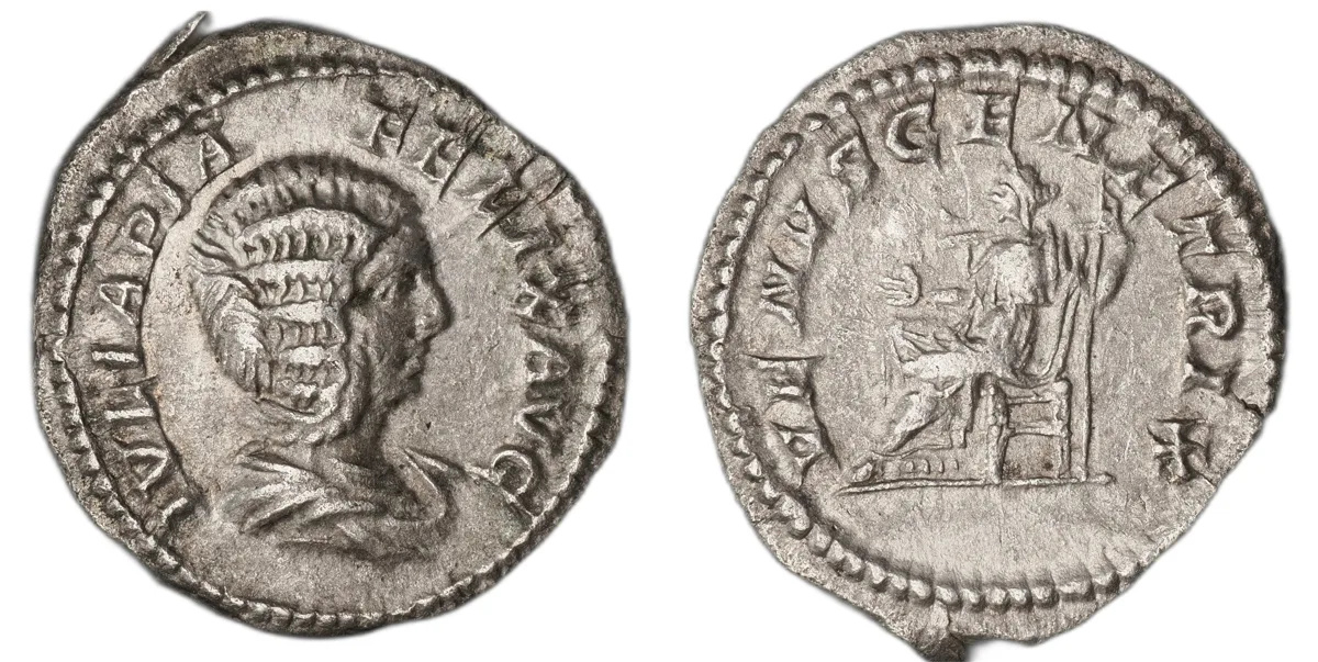 Julia Domna, denarius, silver, reign 196-211, minted 211-217