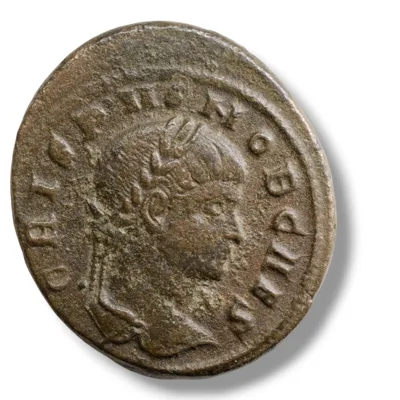 Crispus Caesar AE Follis (3.8g!) – CAESARVM NOSTRORVM VOT V – Crispus NOB CAES – RIC VII – Heavy Flan