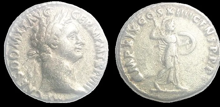 Roman Domitian (Struck 89 AD) AR 18.1mm 3.36gm denarius, Rome, VF