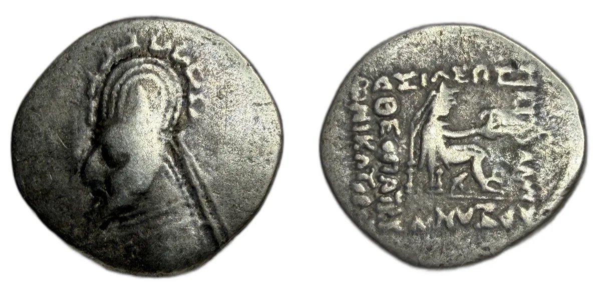 Kings of Parthia. Rhagae. Sinatrukes 93-69 BC. Drachm