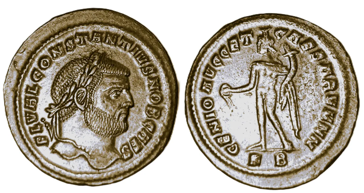 Follis Æ of Constantius I Chlorus, as Caesar AD 293-305. Cyzicus