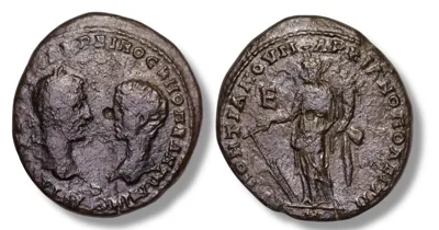 ROMAN PROVINCIAL Macrinus (augustus) & Diadumenian (caesar) AD 217-218