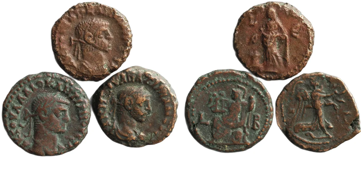 3 Alexandrian AE Tetradrachms