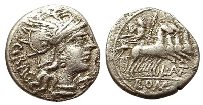 The Roman Republic. L. Antestius Gragulus. AR Denarius (3.73 g). Rome, 136 BC.
