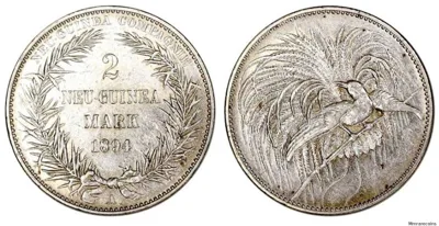 1894A German New Guinea, Wilhelm II, Bird of Paradise 2 Mark in gEF scarce