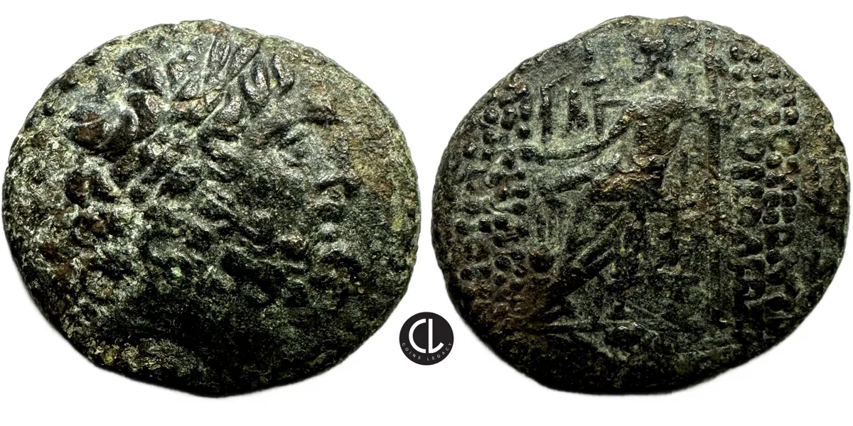 Syria, Seleucis and Pieria, AE Tetrachalkon, 1st century BC, Caesarean Era, Antioch Mint, Year 3(?) AD - (Zeus/Zeus Seated)