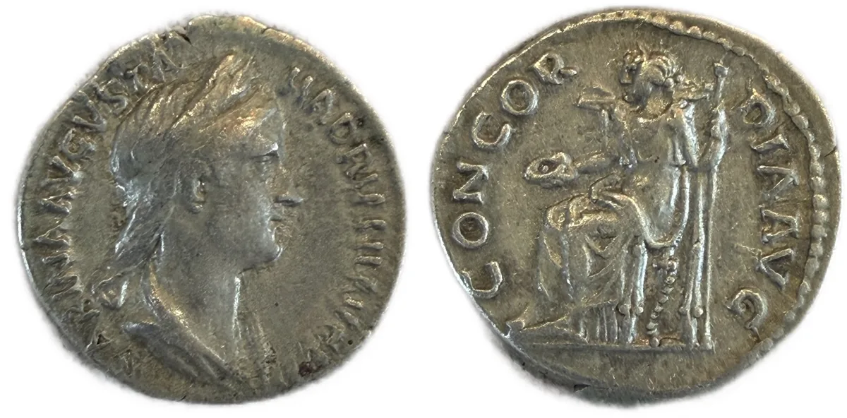 Sabina. Augusta, AD 128-136/7. AR Denarius