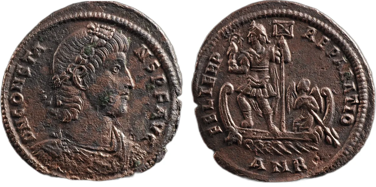 Constans, Large AE2, bronze, reign 337-350, minted 337-350