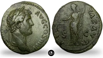 Hadrian. As. Rome mint. Struck circa AD 134-138