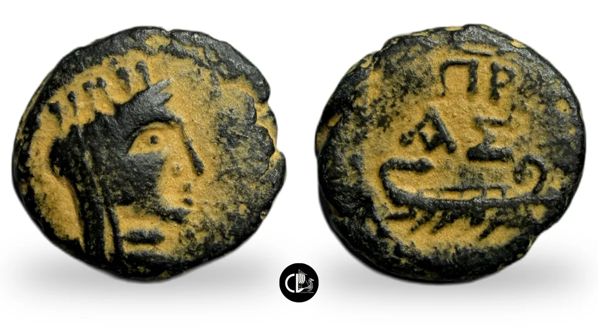 JUDAEA, Ascalon. temp. Vespasian, struck AD 76/7