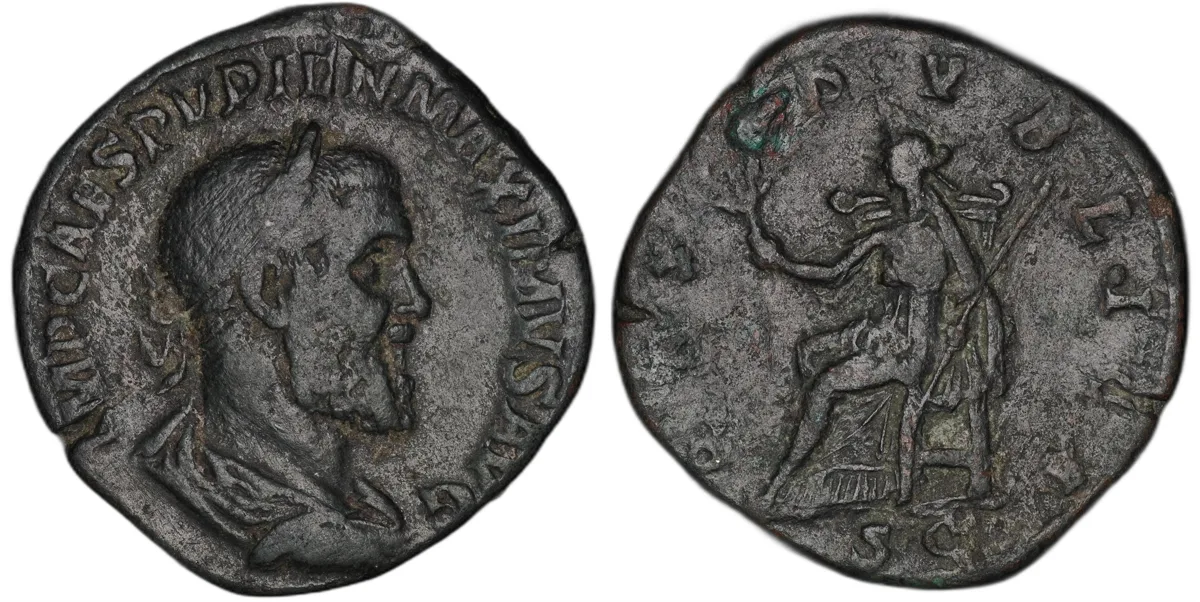 Pupieno. AE Sestertius