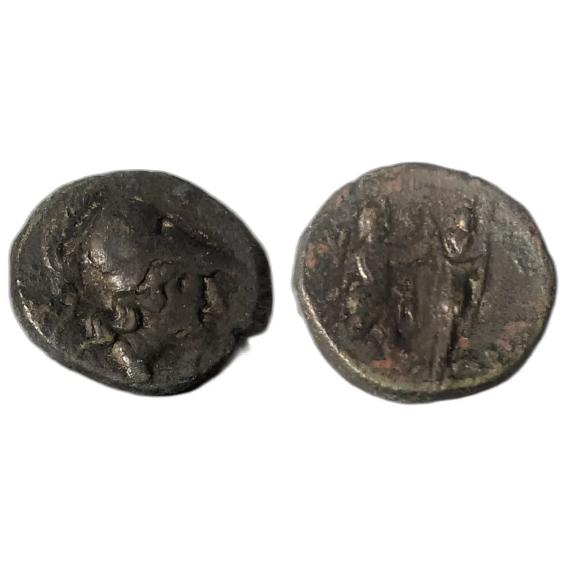 MACEDON.Antigonus II Gonatas 227-239 BC.AE. Reverse.Pan erecting trophy.
