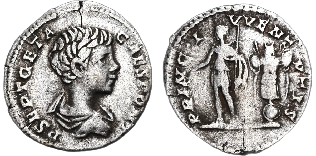 Geta, As Caesar, Denarius