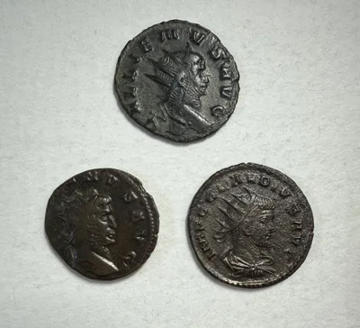 Three Antoninianii (Gallienus, Claudius Gothicus)