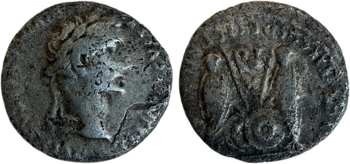 Augustus Silver Denarius Lugdunum Mint
