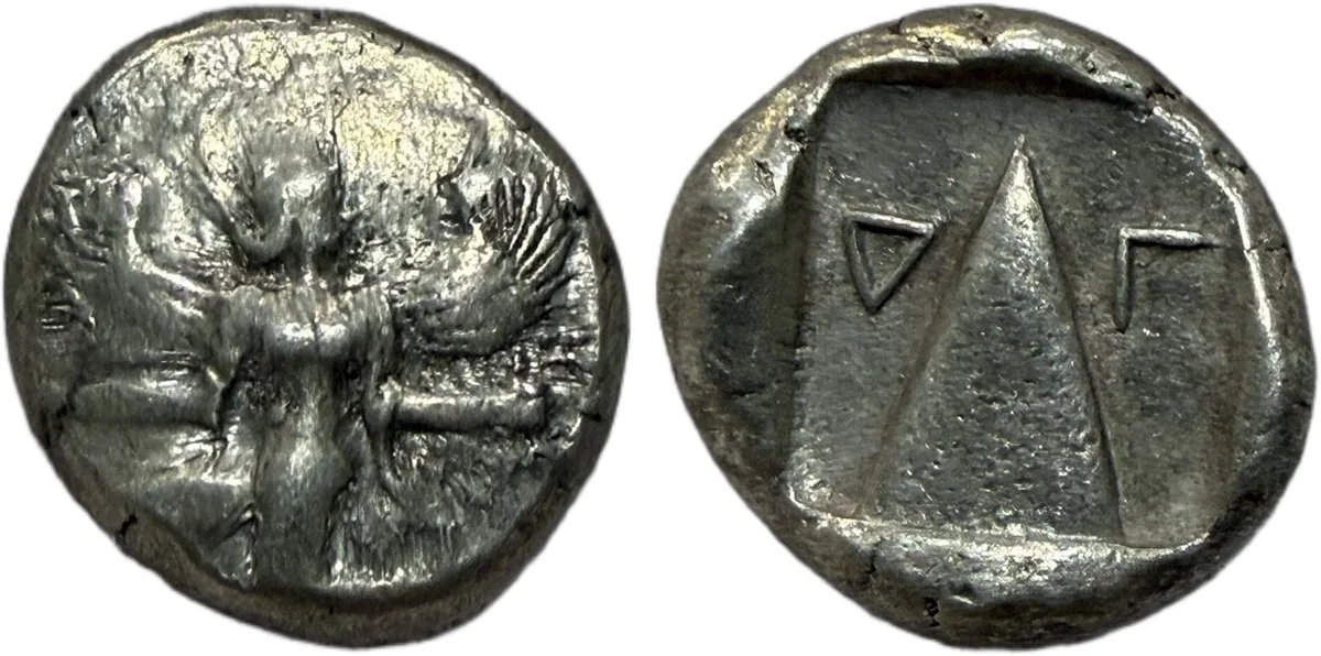 Caria. Kaunos Silver Stater circa 470-450 BC.
