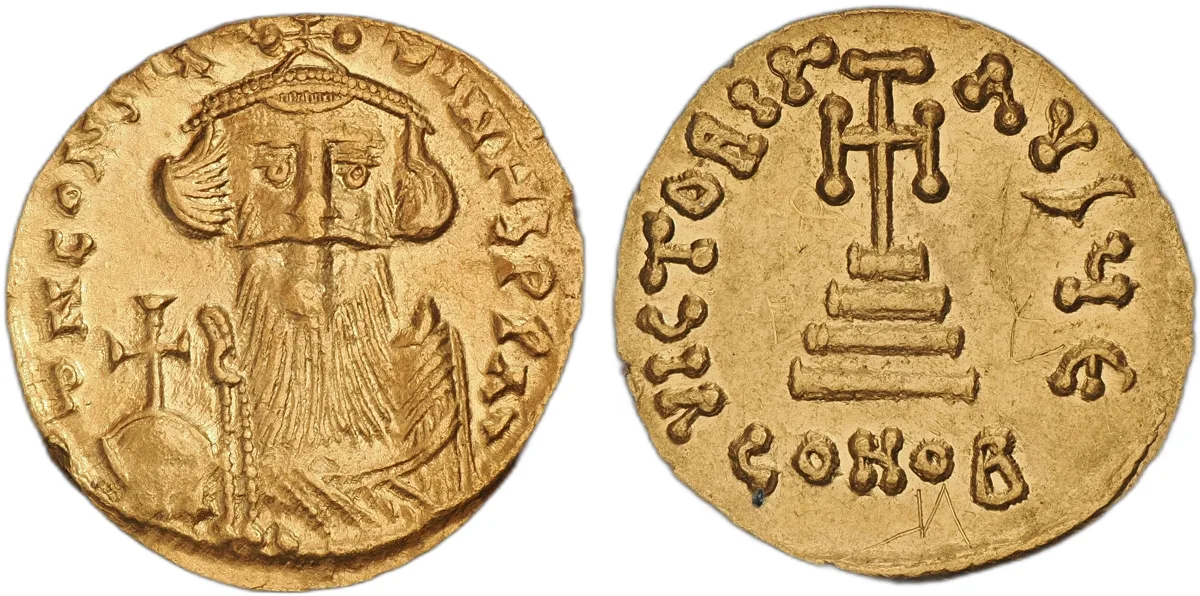 Constans II, AD 641–668. AV Solidus