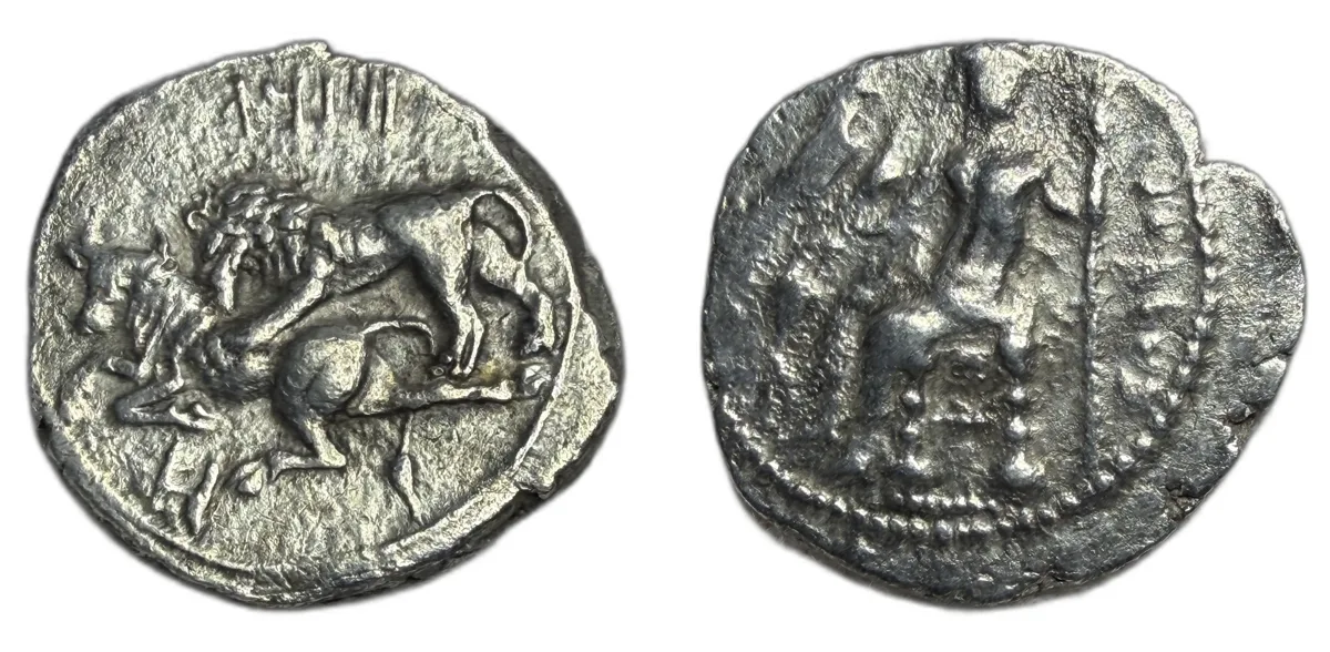 CILICIA, Tarsos. Mazaios. Satrap of Cilicia, 361/0-334 BC. AR Stater (Listed as Unpublished Variety)