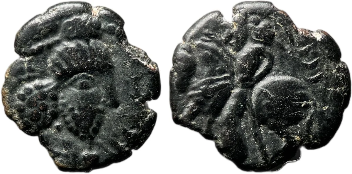 Sasanian Vassal: Ardashir Mervshah AE pashiz, 1.99 grams, Rare