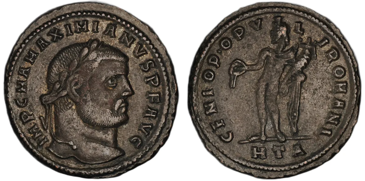 Maximian, follis, bronze, reign 286-305, minted 297-298