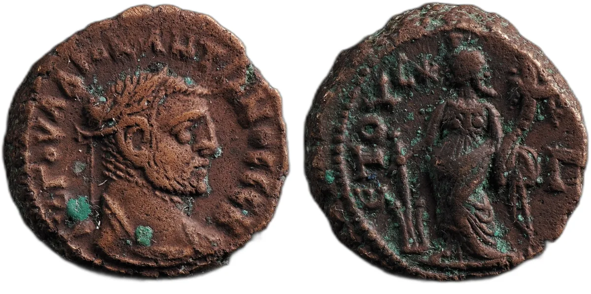 Diocletian Alexandrian billon tetradrachm Tyche regnal year 3 AD 286/7
