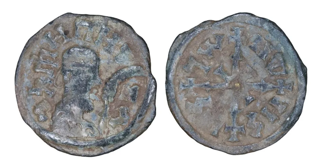 Axumite Kingdom Wazen Agad / Ella Gabaz c. 550-570 CU Lepton