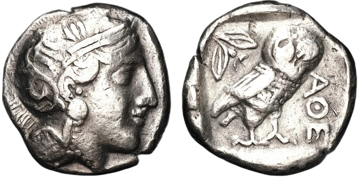 Attica, Athens, AR Tetradrachm, ca. 454-404 BC.