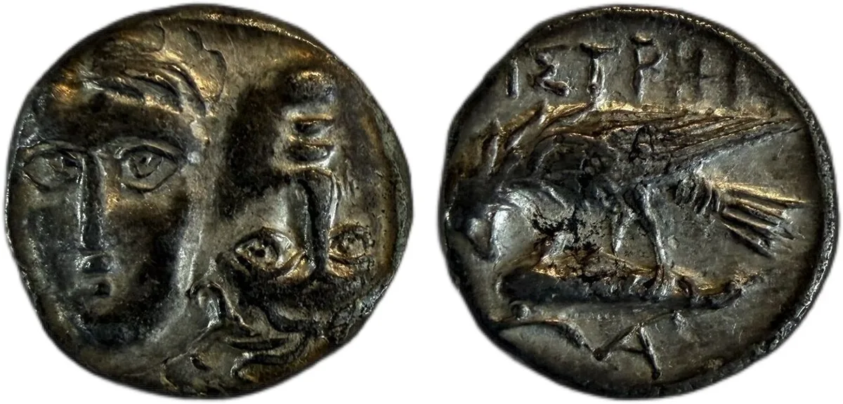 Moesia, Istros. AR Trihemiobol.