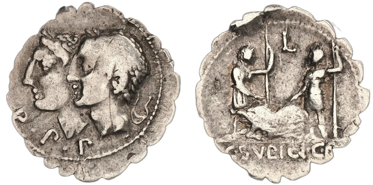 C. Sulpicius C.f, 106 BC, Denarius