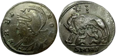 Commemorative Series, Follis, Nicomedia, under Constantine I, AD 330-335.