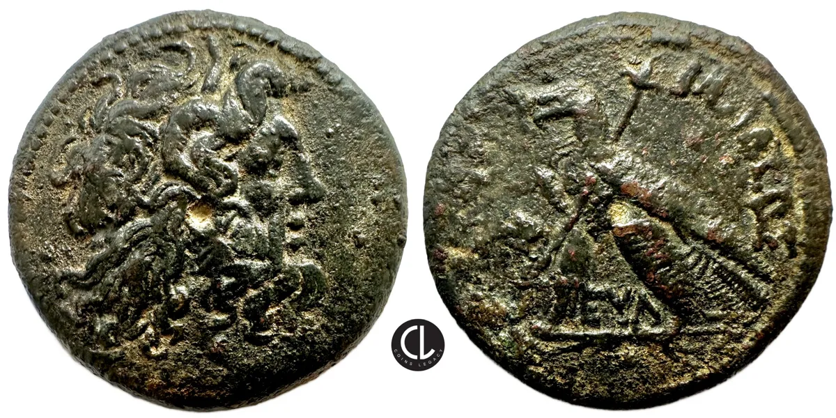 Ptolemaic Kingdom of Egypt, Ptolemy VI Philometor, AE Obol, Cyprus Mint, Zeus / Eagle
