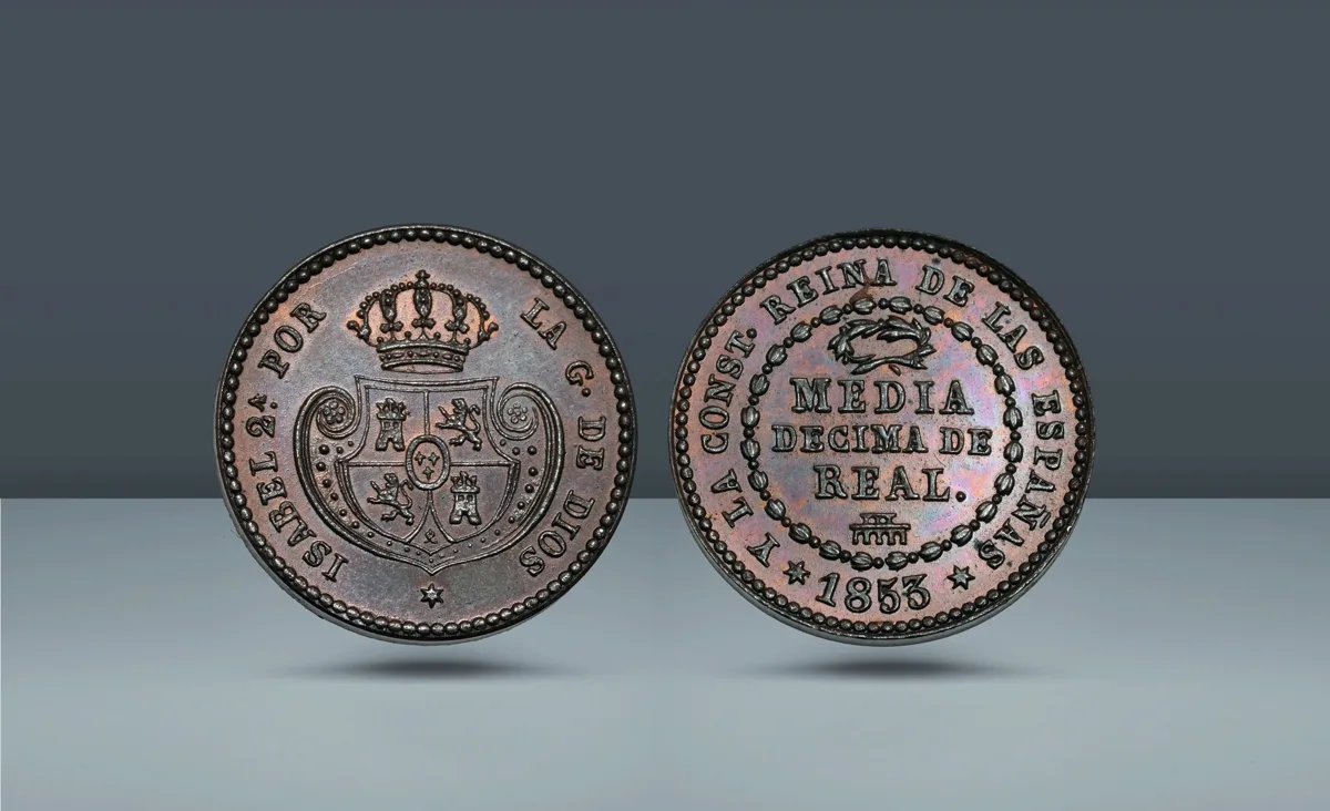 Spanish Monarchy, Spain. Isabel II, 1833-1868 AD  Segovia.  1853