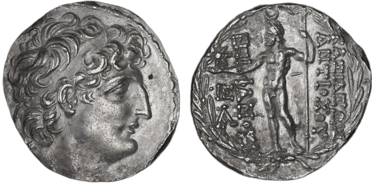 Antiochos VIII Gryphos AR Tetradrachm, Antioch, 169 BC, Zeus Ouranios