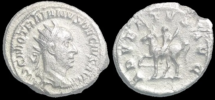 Roman Trajan Decius 249-251 AD (Struck 249-250 AD) Heavy AR 22mm 4.64gm Antoninianus. Rome Mint