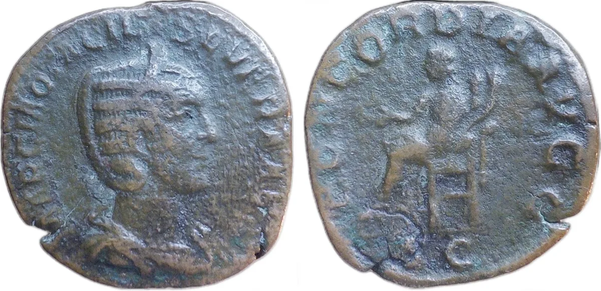 Sestertius of Otacilia Severa - Concordia
