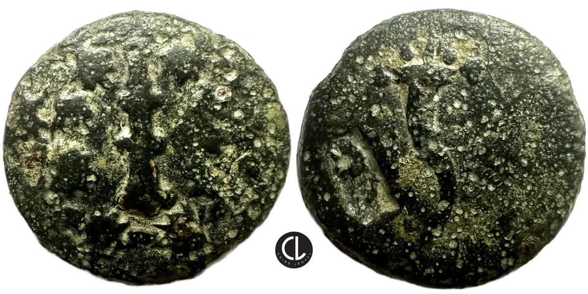 Cilicia, Tarsos (as Antiocheia ad Kydnum), Temp. of Antiochos IV of Syria, AE Circa 175-164 BC - RRR