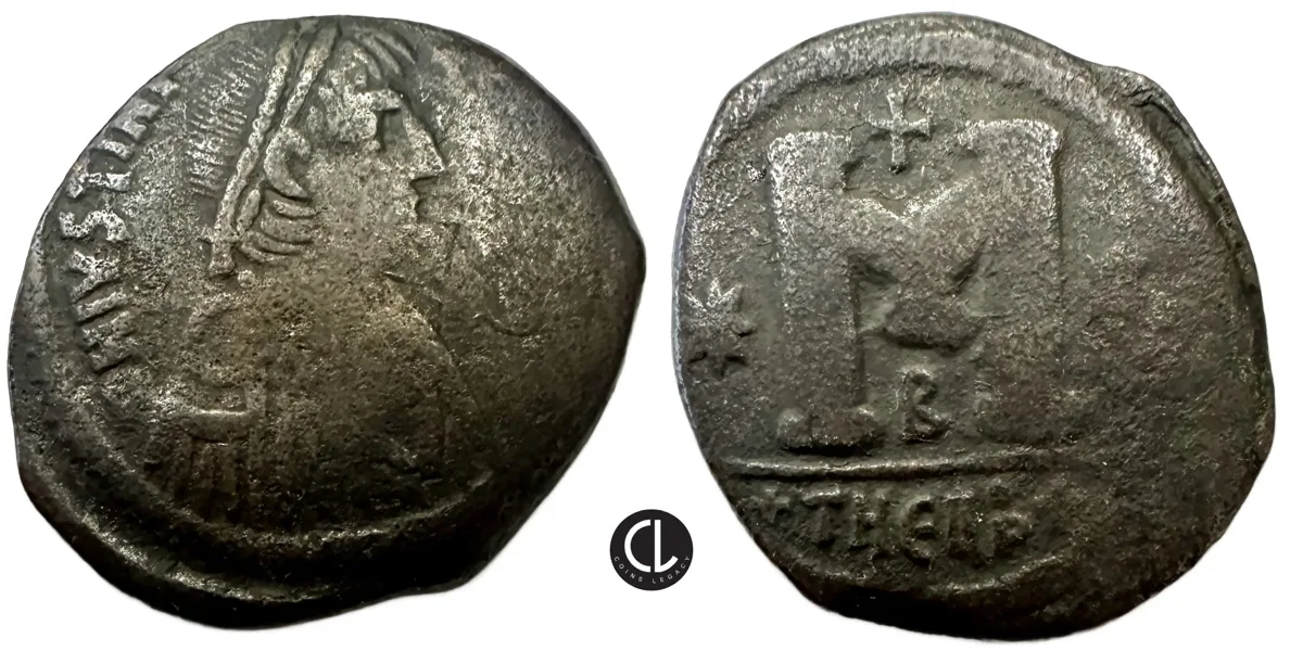 Justinian I, AE Nummus, Theoupolis (Antioch), 529-533 AD - RR