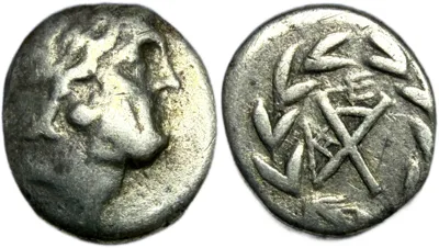 ACHAIA, Achaian League. Patrai. AR Triobol. c. 195-188 BC.