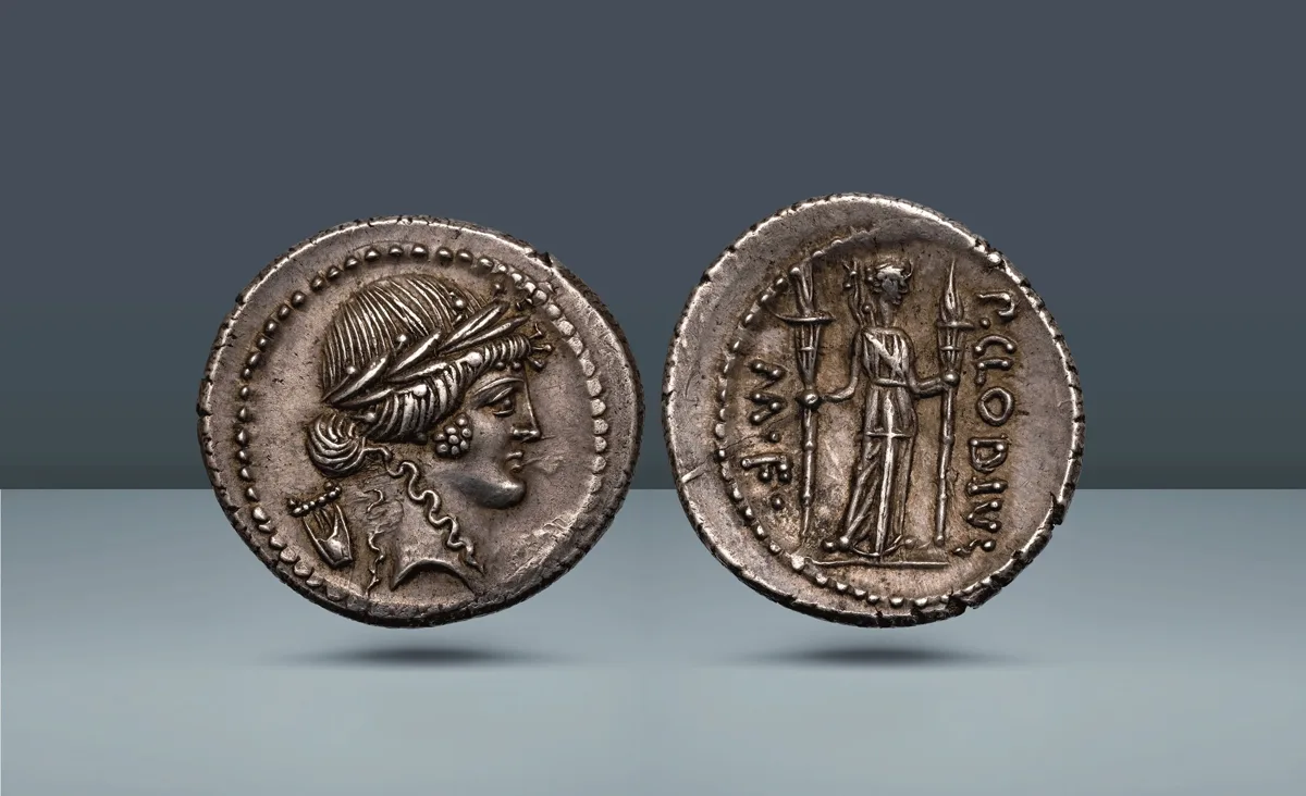 Roman Republic, Italy. P. Clodius, Rome, c. 42 BC