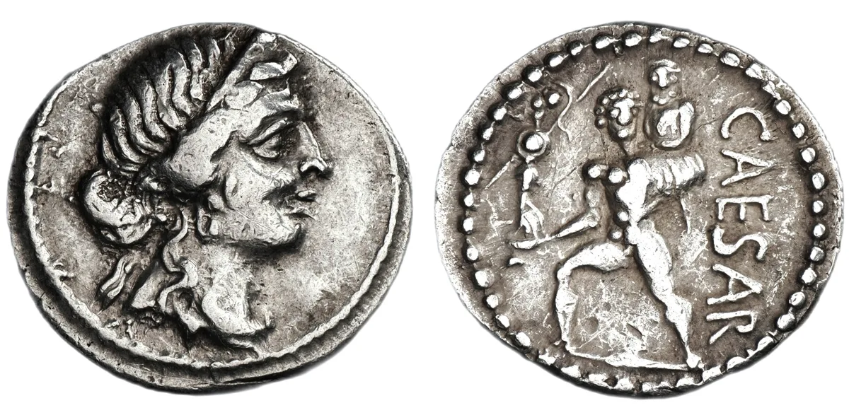 Julius Caesar. 49–44 BC. Silver Denarius