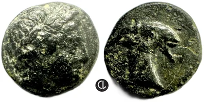 Aeolis, Aiga Mint, AE, Circa 400-300 BC