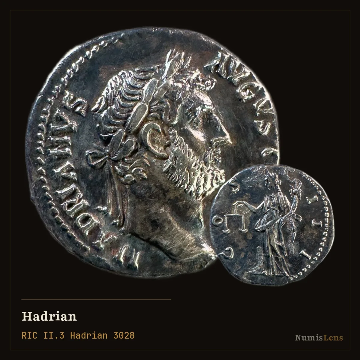 Hadrian — Denarius, Aequitas-Moneta, Eastern Mint