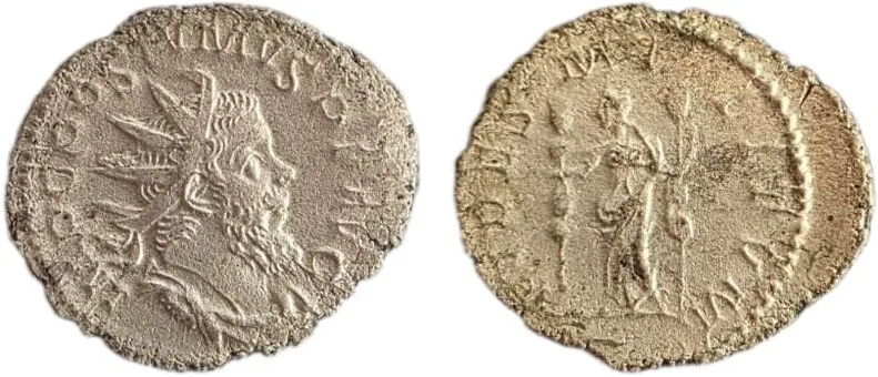 Gallic Empire – Silver Postumus Antoninianus, Radiate Portrait