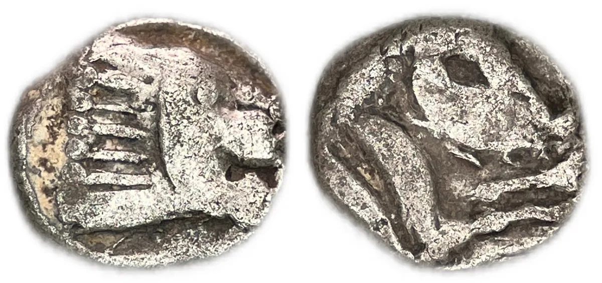 Local Issues: Baktria, imitation of ionian obol 0.75g