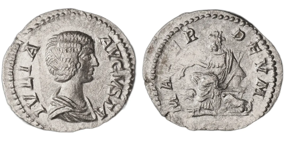 Julia Domna Denarius, silver, dated 196-211 CE, 2.46 g
