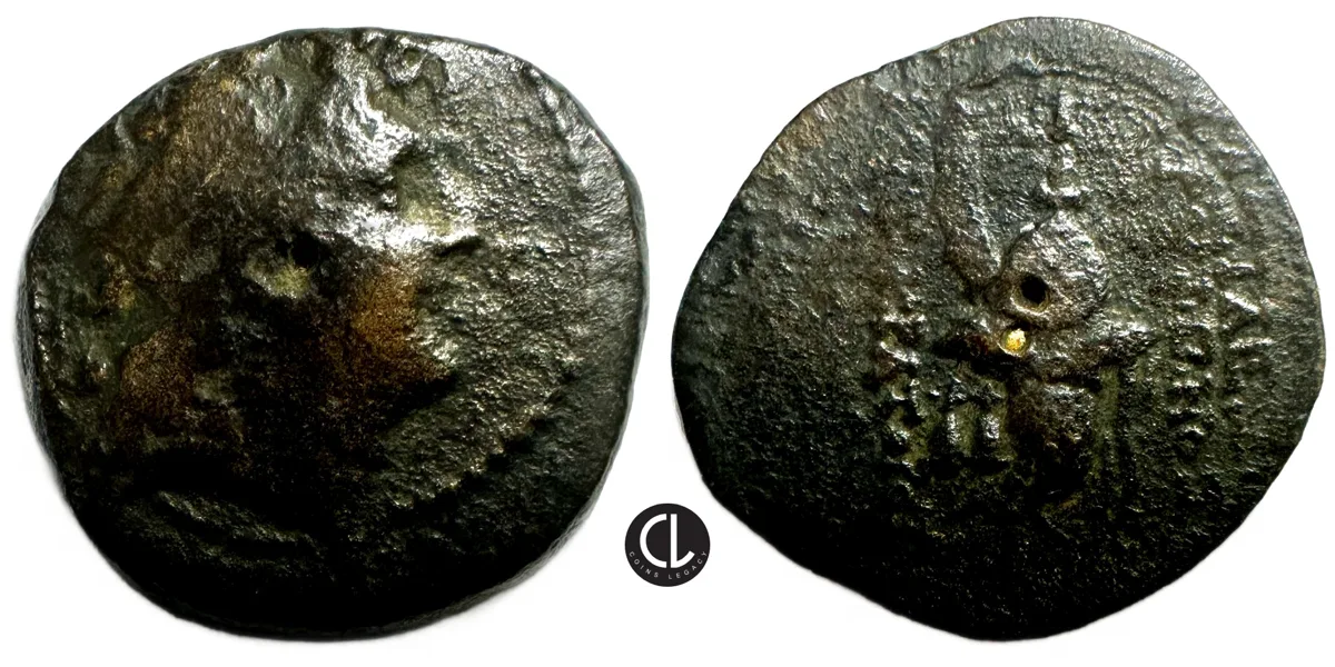 Sleukid Kingdom, Diodotos Tryphon, Antioch on the Orontes Mint, AE Circa 142-138 BC