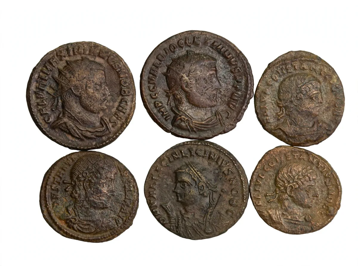 Lot of 6 Roman Imperial bronzes, 3rd-4th c. AD